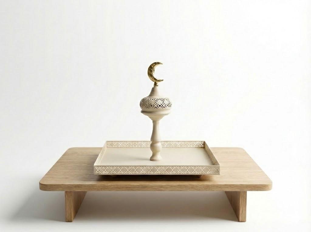 Center piece to be filled with dates, chocolates or sweets with built in lighting